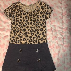 Girl Leopard Print Dress - Size XS